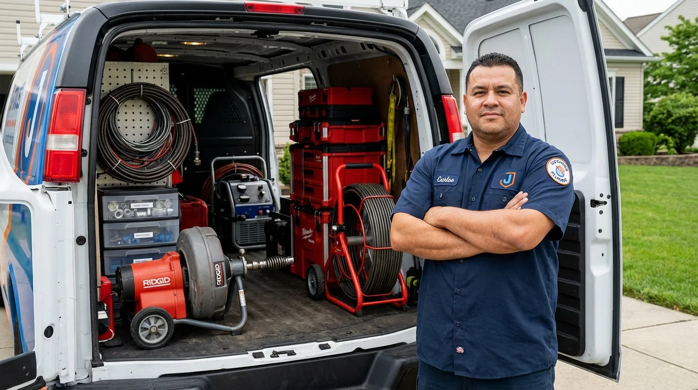 Professional drain cleaning equipment and Johns Plumbing LLC plumber in Southaven