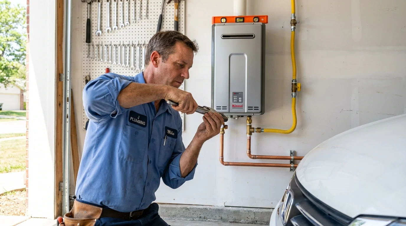 Tankless water heater installation by a Johns Plumbing LLC plumber in Southaven